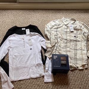 Set of never worn Abercrombie kids tops.